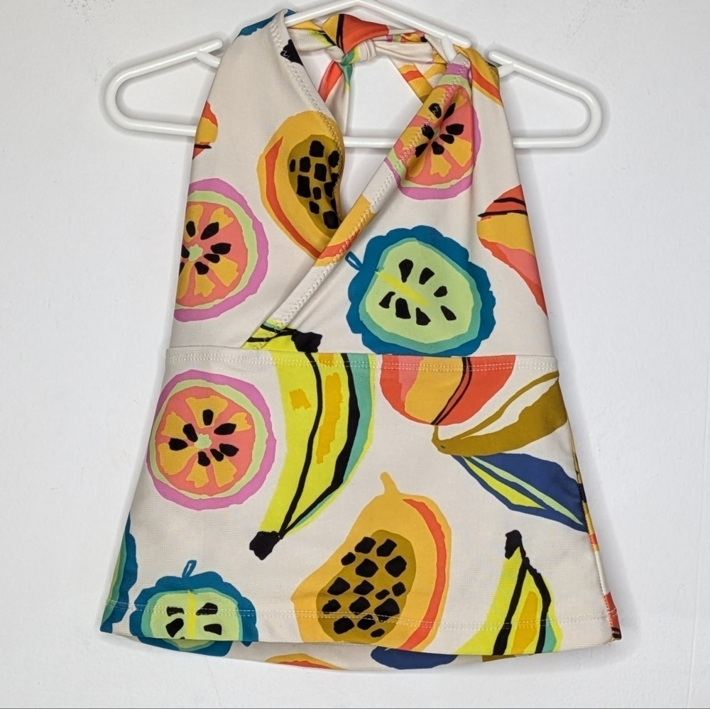 Tea Collection Tropical Fruit Tie Halter Bikini Top 10